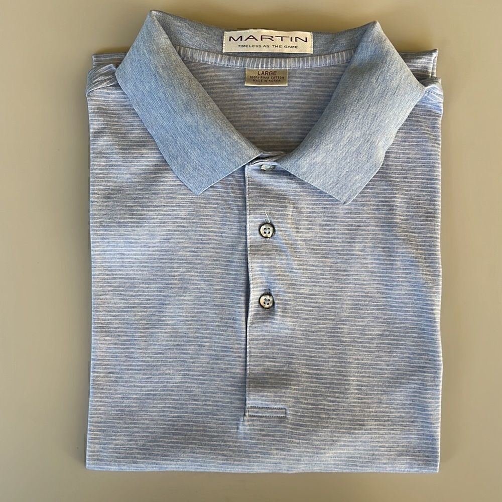 Martin 100% Pima Cotton Golf Polo Shirt size L